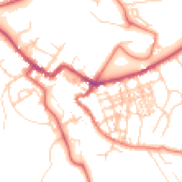 Daytime road noise heatmap for CA12 5HF