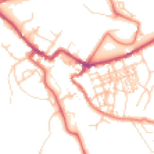 Daytime road noise heatmap for CA12 5HP