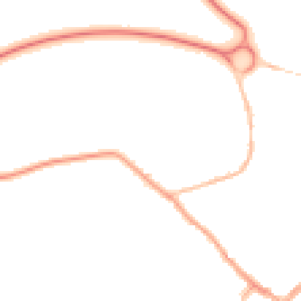 Night-time road noise heatmap for CA12 5QF