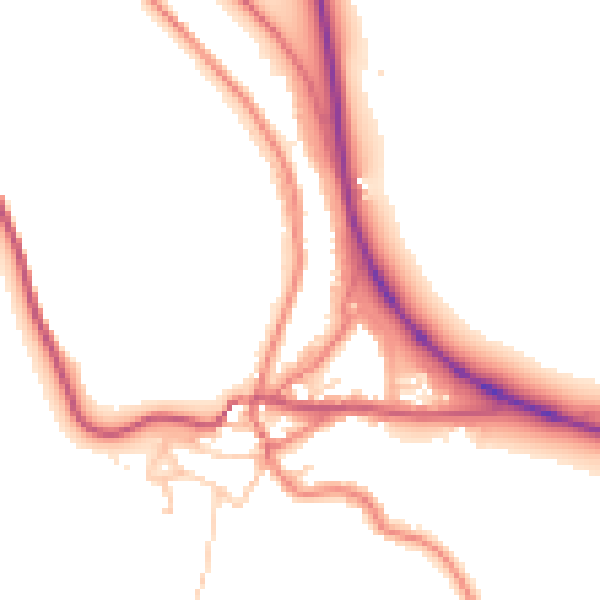 Daytime road noise heatmap for CA12 5TA