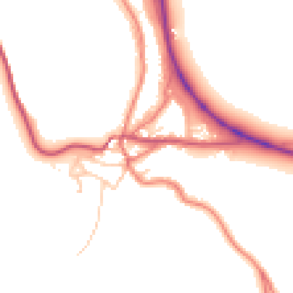 Daytime road noise heatmap for CA12 5TJ