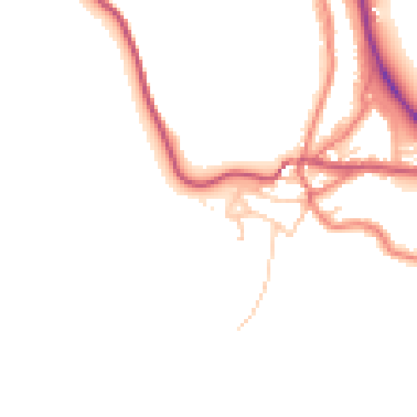 Daytime road noise heatmap for CA12 5TL