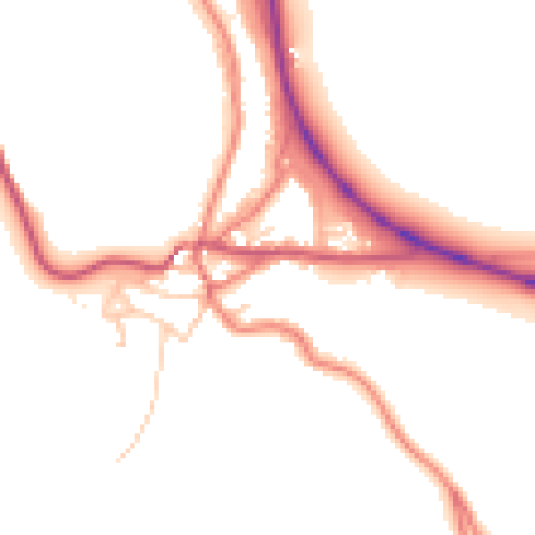 Daytime road noise heatmap for CA12 5TQ