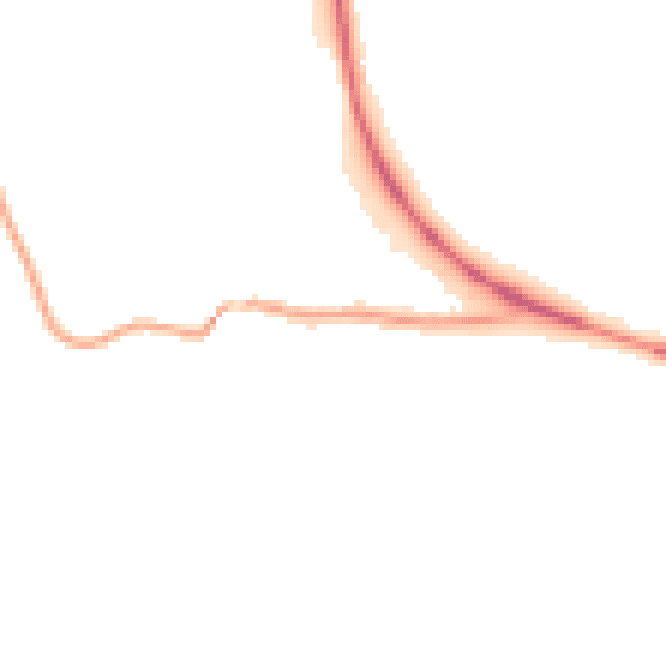 Night-time road noise heatmap for CA12 5TQ
