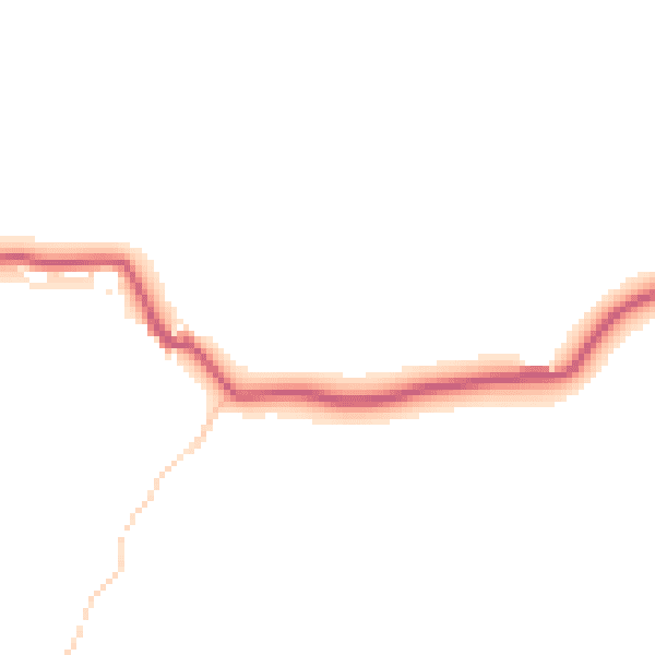 Daytime road noise heatmap for CA12 5XQ