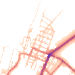 Daytime road noise heatmap for CA15 6EJ