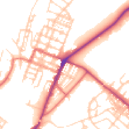 Daytime road noise heatmap for CA15 6LL