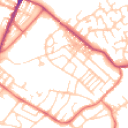 Daytime road noise heatmap for CA15 7NQ