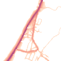 Daytime road noise heatmap for CA15 8PP