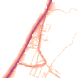 Daytime road noise heatmap for CA15 8PR