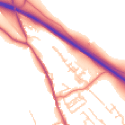 Daytime road noise heatmap for CA16 6DW
