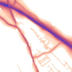 Daytime road noise heatmap for CA16 6DX