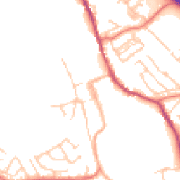 Daytime road noise heatmap for CA16 6XB