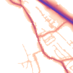 Daytime road noise heatmap for CA16 6XS