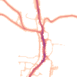 Daytime road noise heatmap for CA17 4AU