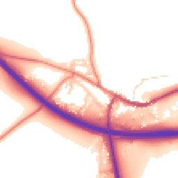 Daytime road noise heatmap for CA17 4AZ