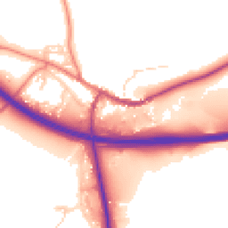 Daytime road noise heatmap for CA17 4DA