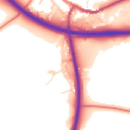 Daytime road noise heatmap for CA17 4EW
