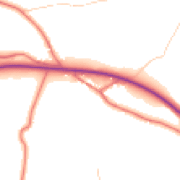 Daytime road noise heatmap for CA17 4NT