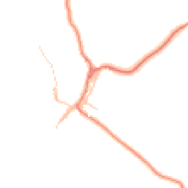 Daytime road noise heatmap for CA17 4PW
