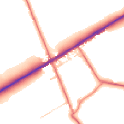 Daytime road noise heatmap for CA7 2LL