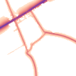 Daytime road noise heatmap for CA7 2PS