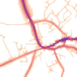 Daytime road noise heatmap for CA8 1AN