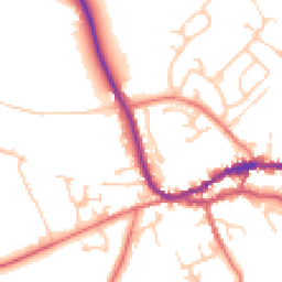Daytime road noise heatmap for CA8 1AW