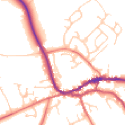 Daytime road noise heatmap for CA8 1AZ
