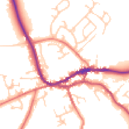 Daytime road noise heatmap for CA8 1BD
