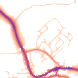 Daytime road noise heatmap for CA8 1BJ