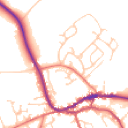 Daytime road noise heatmap for CA8 1DD