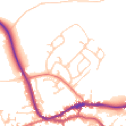 Daytime road noise heatmap for CA8 1DG