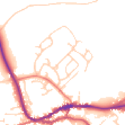 Daytime road noise heatmap for CA8 1DN