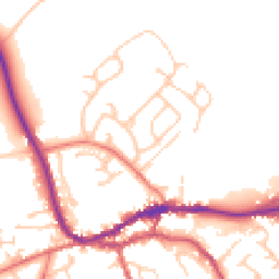 Daytime road noise heatmap for CA8 1DQ