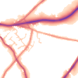 Daytime road noise heatmap for CA8 1GH