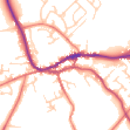 Daytime road noise heatmap for CA8 1NF
