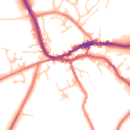 Daytime road noise heatmap for CA8 1NU