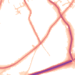 Daytime road noise heatmap for CA8 1QQ