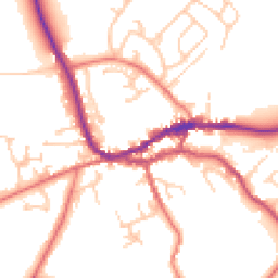 Daytime road noise heatmap for CA8 1RR