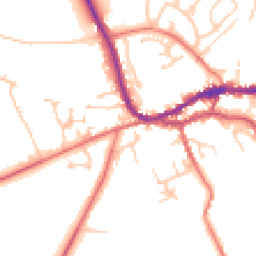 Daytime road noise heatmap for CA8 1SR