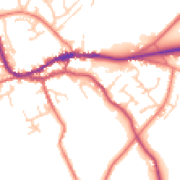 Daytime road noise heatmap for CA8 1TD