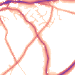 Daytime road noise heatmap for CA8 1TU