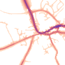 Daytime road noise heatmap for CA8 1UR