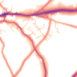 Daytime road noise heatmap for CA8 1US