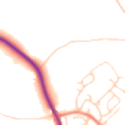 Daytime road noise heatmap for CA8 2AB