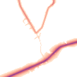 Daytime road noise heatmap for CA8 2LF