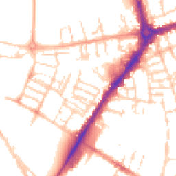 Daytime road noise heatmap for CB1 1AJ