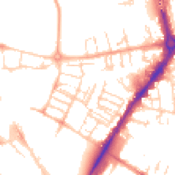 Daytime road noise heatmap for CB1 1AP