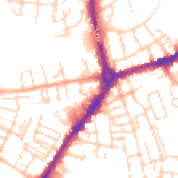Daytime road noise heatmap for CB1 1AQ